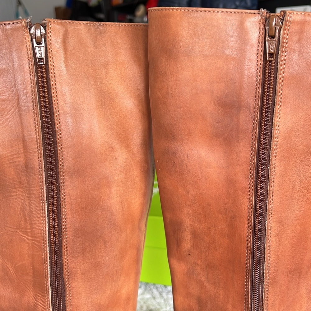 Vintage Foundry Co Reign Tall Btown Leather Riding Boots Studs 6.5 - Picture 9 of 14